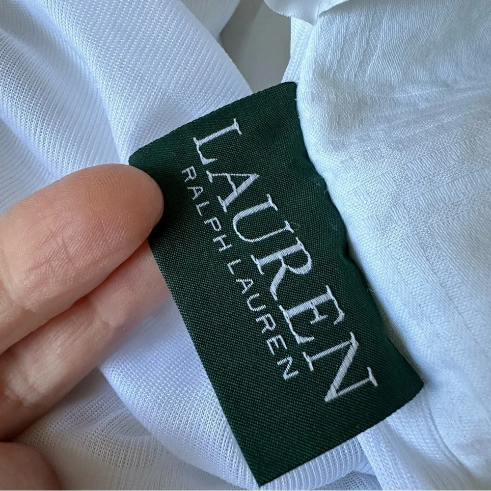 LAUREN Ralph Lauren King Mattress Cover Sz King White Cotton